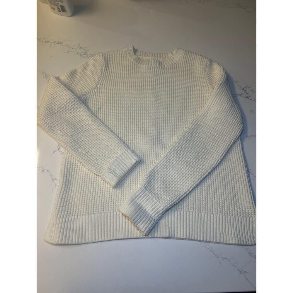 Duluth trading Women's Heritage Waffle Stitch Crew Sweater M